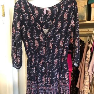 Quarter-sleeve romper